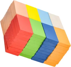 1 Set Domino Blocks Safe Early Education Plaything Kit for Compact Bright Design for Hands Learning and Intellectual Development