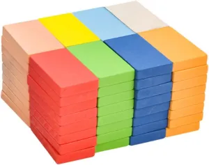 1 Set Domino Building Blocks Creative Early Education Plaything for Compact Design Enhances Imagination and Concentration Safe Water Based Paint