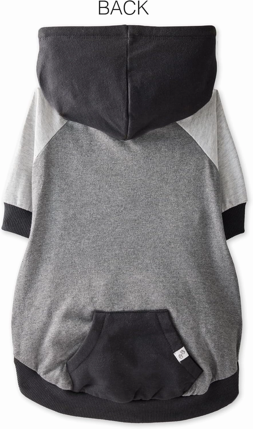 100% Organic Cotton Rocky - The Comfy Dog Hoodie Pet Coat for Small, Medium and Large Dogs, Black Color Block, Small
