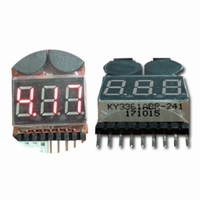 10PCS 2 IN1 Tester Low Voltage Buzzer Alarm 1-8S Lipo Li-on Fe RC Helicopter Airplane Boat Battery Digital Voltage Meter Monitor
