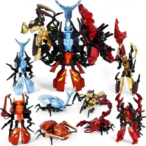 11 Shapes Transforming Robot Toys for Kids 6 , 4 Packs STEM Transformed Action Figure, 4-in-1 Robot Alloy Model Toys, Birthday for Boys Girls Age 6 7 8 9 10  Year Old