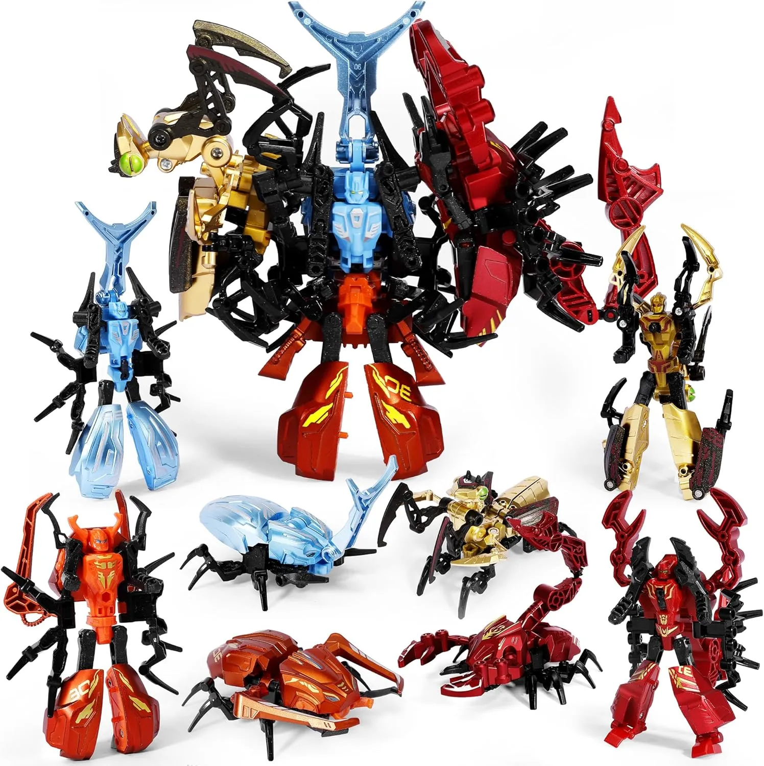 11 Shapes Transforming Robot Toys for Kids 6 , 4 Packs STEM Transformed Action Figure, 4-in-1 Robot Alloy Model Toys, Birthday for Boys Girls Age 6 7 8 9 10  Year Old