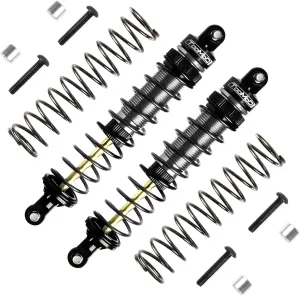 115mm RC Oil Shock Absorber Big Bore Damper for 1/10 Slash,Stampede,Rustler, Hoss,Bandit, Ford, Vorteks,etc. Parts Upgrade Replace（2Pcs）(Black)