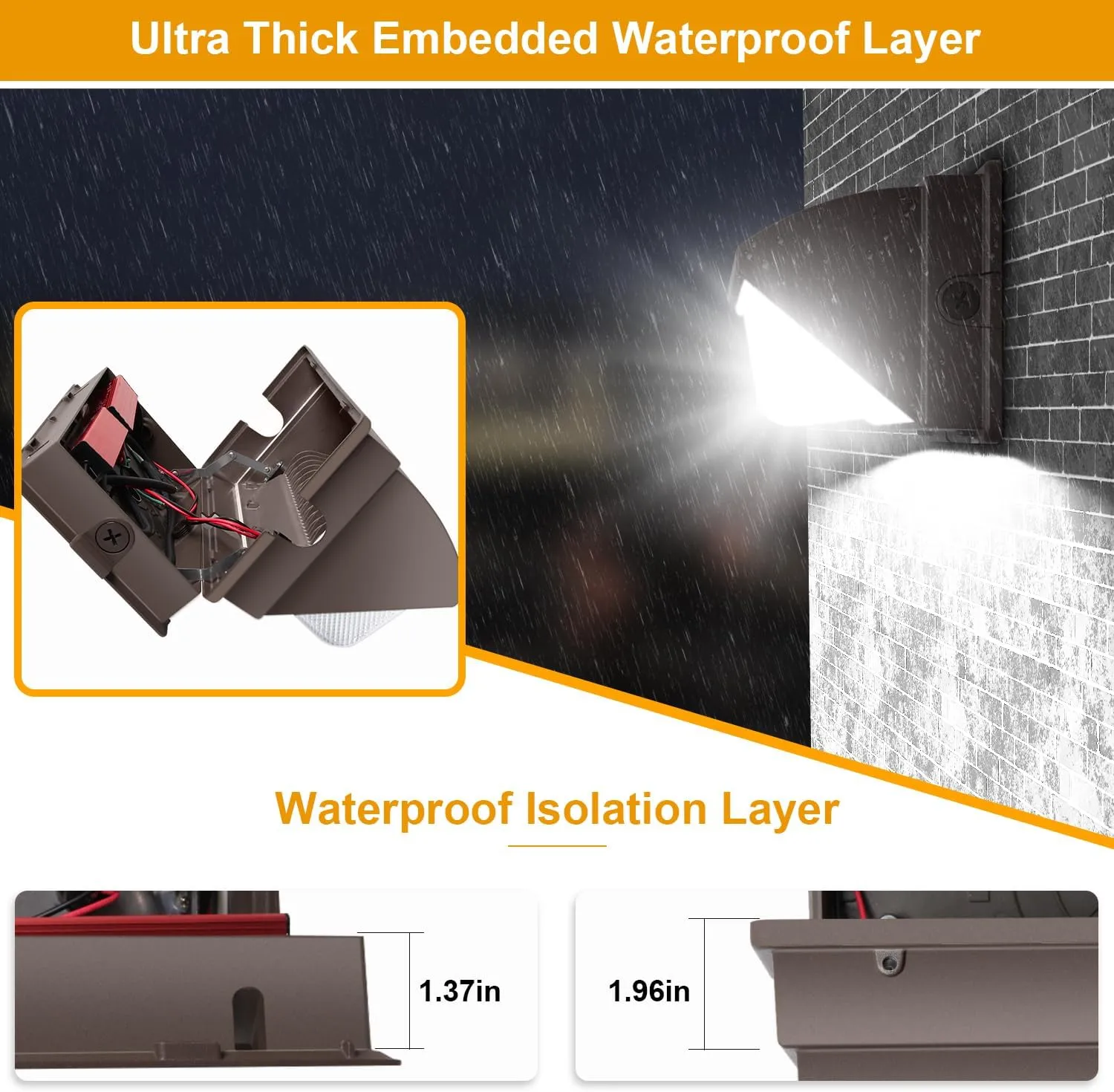 120W LED Wall Pack Light,18000LM 5000K LED Security Flood Lighting 110V-277V Commercial and Building IP65 Waterproof Outdoor Wall Mount Exterior Light for Garage Warehouses Yard 6 Pack