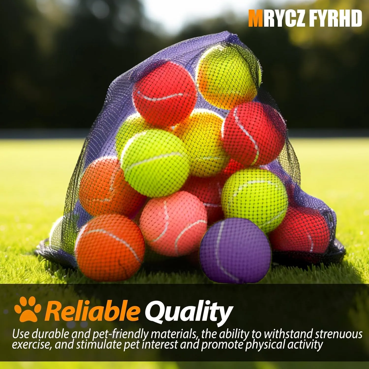 12/18 Pack Tennis Balls for Training, Pet Dog Playing, and Practice With Mesh Bag for Transport and Beginner Training