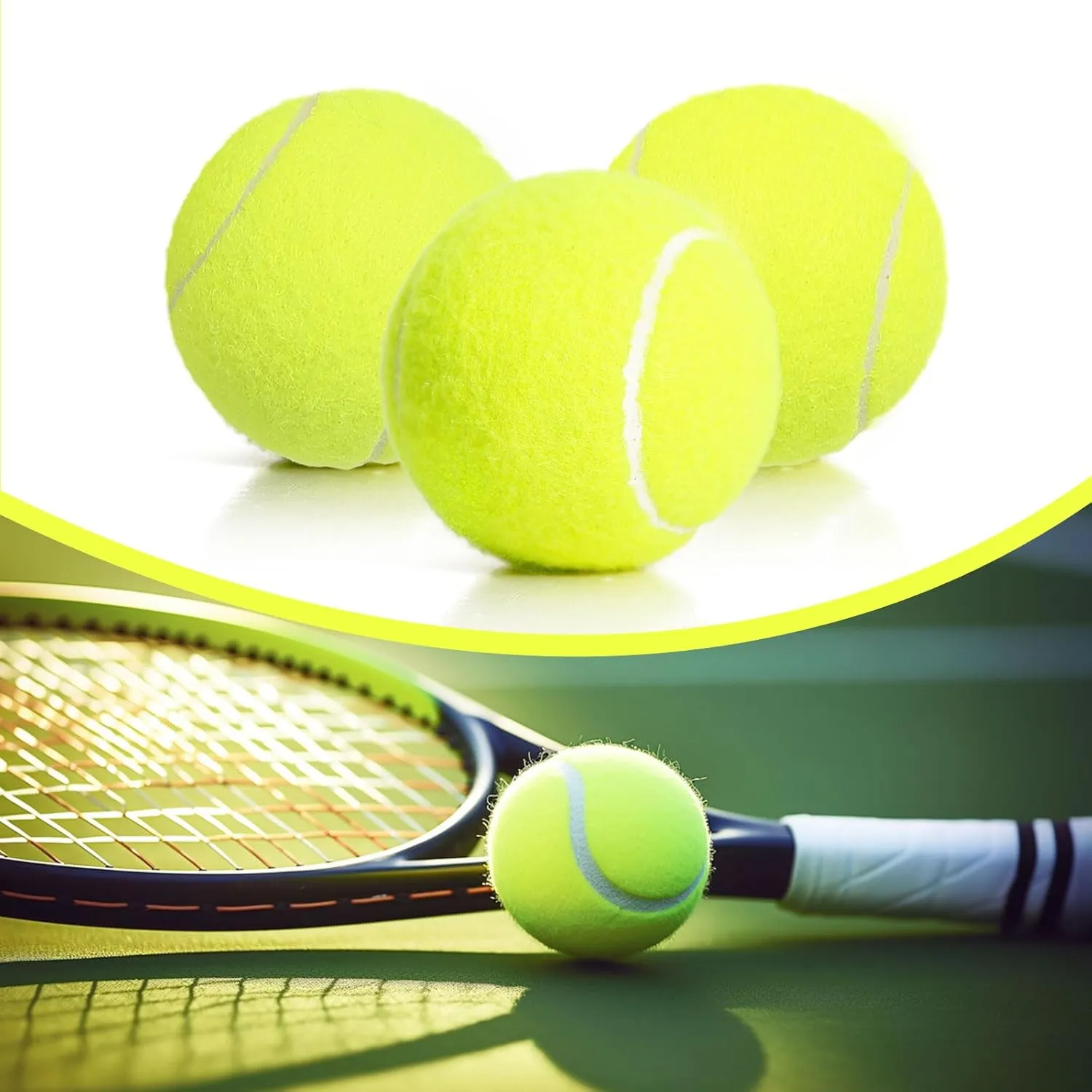12/18 Pack Tennis Balls for Training, Pet Dog Playing, and Practice With Mesh Bag for Transport and Beginner Training