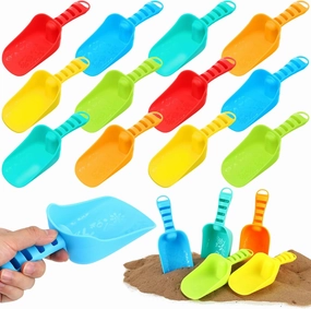 12 Pcs Beach Sand Shovels 8 Inch 6 Colors Heavy Duty Plastic Beach Colorful Beach Shovels Outdoor Digging Sandbox for Planting Party Favors Gardening