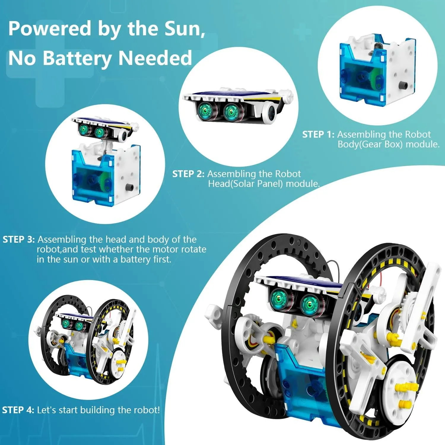 13-in-1 Solar Powered Robot Toy for Kids