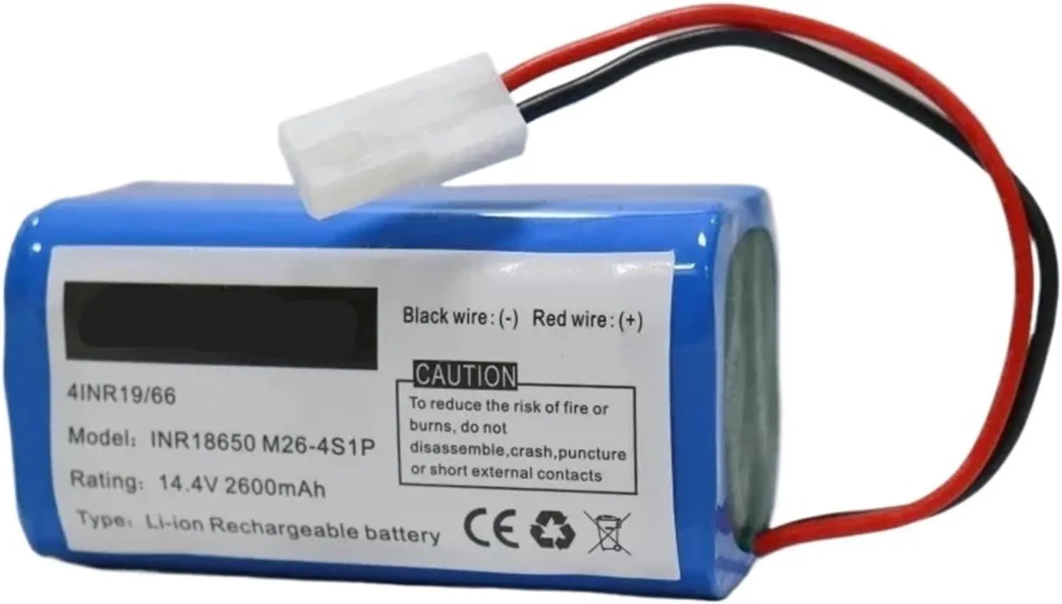 14.4V 3500mAh/3200mAh Li-ion Battery，Compatible for PUPPYOO， R30 R35, R30 Pro, Robot Vacuum Cleaner Part(2600mah)