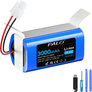 14.8V 3000mAh Battery Replacement for ILIFE A4s, A4s pro, A6, A7, A8, A9, A10, V7, V7s Plus, V7s Pro, V3x, W450 Robot Vacuum