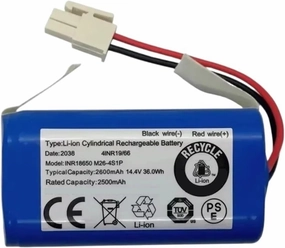 14.8V 2600mah Lithium Battery，Compatible for ILIFE A4 A4s V7 A6 V7s Plus，Robot Vacuum Cleaner INR18650 M26-4S1P Battery(3500mAh)