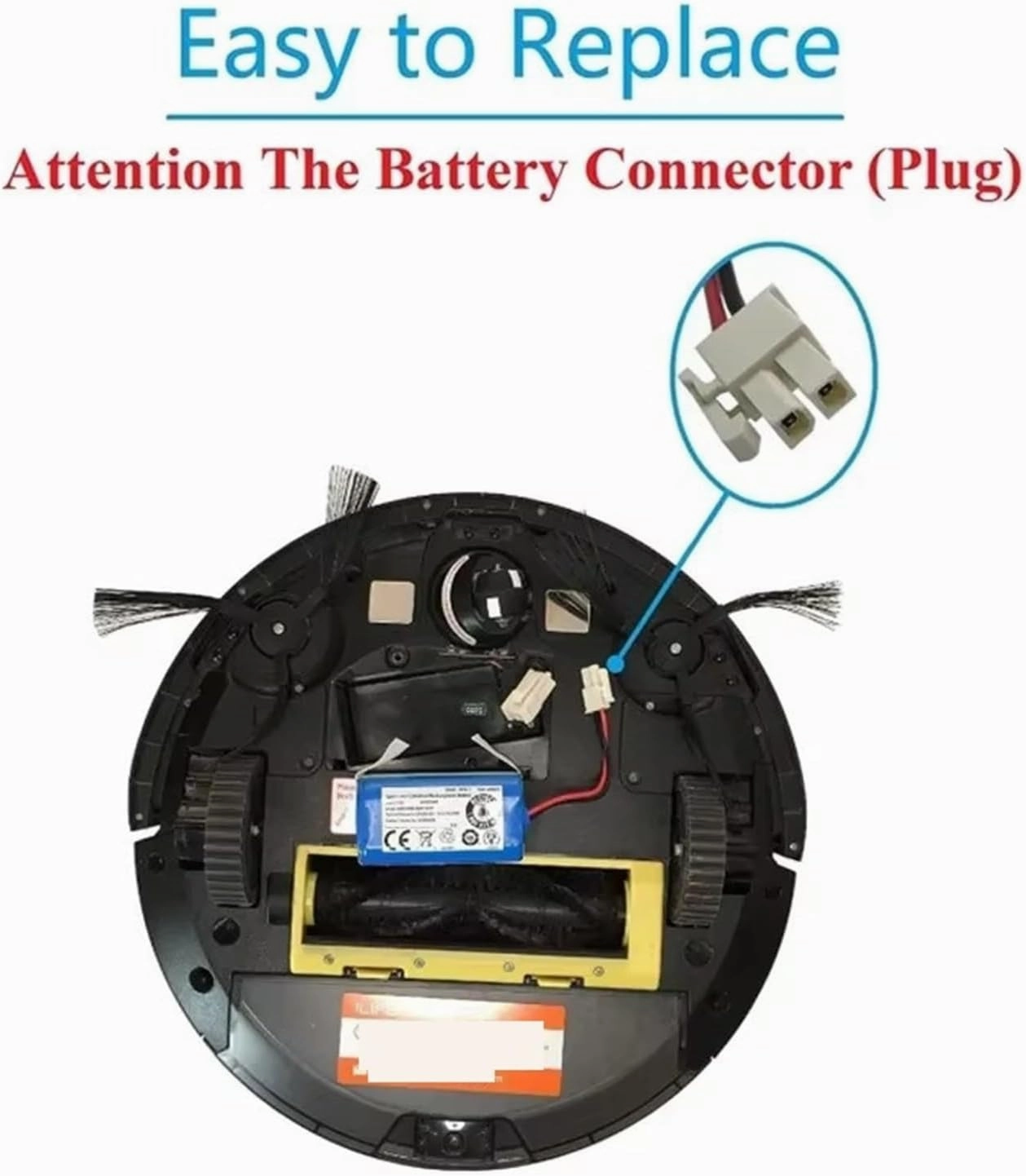 14.8V 2600mah Lithium Battery，Compatible for ILIFE A4 A4s V7 A6 V7s Plus，Robot Vacuum Cleaner INR18650 M26-4S1P Battery(3500mAh)