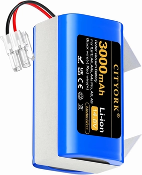 14.8V 3000mAh Replacement Battery for ILIFE A4, A4s, A6, V7, A6, A7, A8, A9, V7, V7s Plus, V7s Pro, W400 W400s W450 X620, Y8H4, for Ecovacs Deebot CEN660 CR120 CR130 DG800 X500 Robot Vacuum