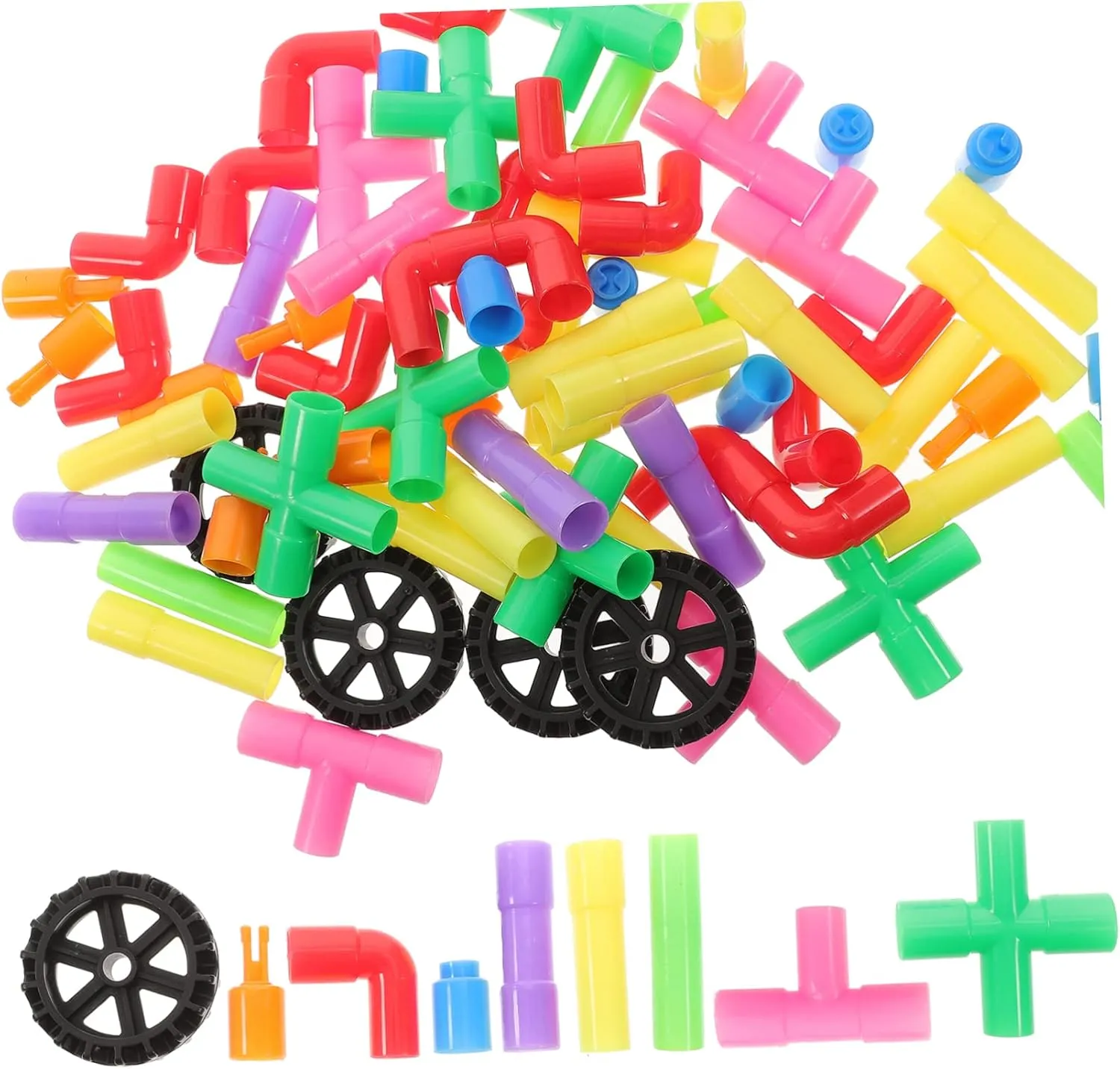 1Set Interlocking Building Block Educational for Fun Stacking for Enhances Imagination Motor Skills Present for Boys