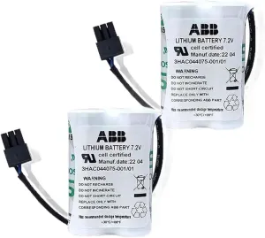 «2 Pack» 7.2V 3600mAh 3HAC044075-001/01 7.2V SMB PLC Battery for ABB Robot CPU ABBTA521 ABB3HAC16831-1