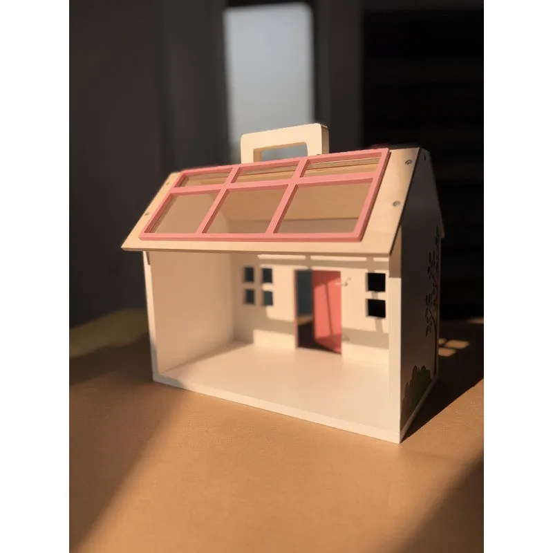 20-Piece Mini Dollhouse with Poolside Villa Theme (3-6 Years)