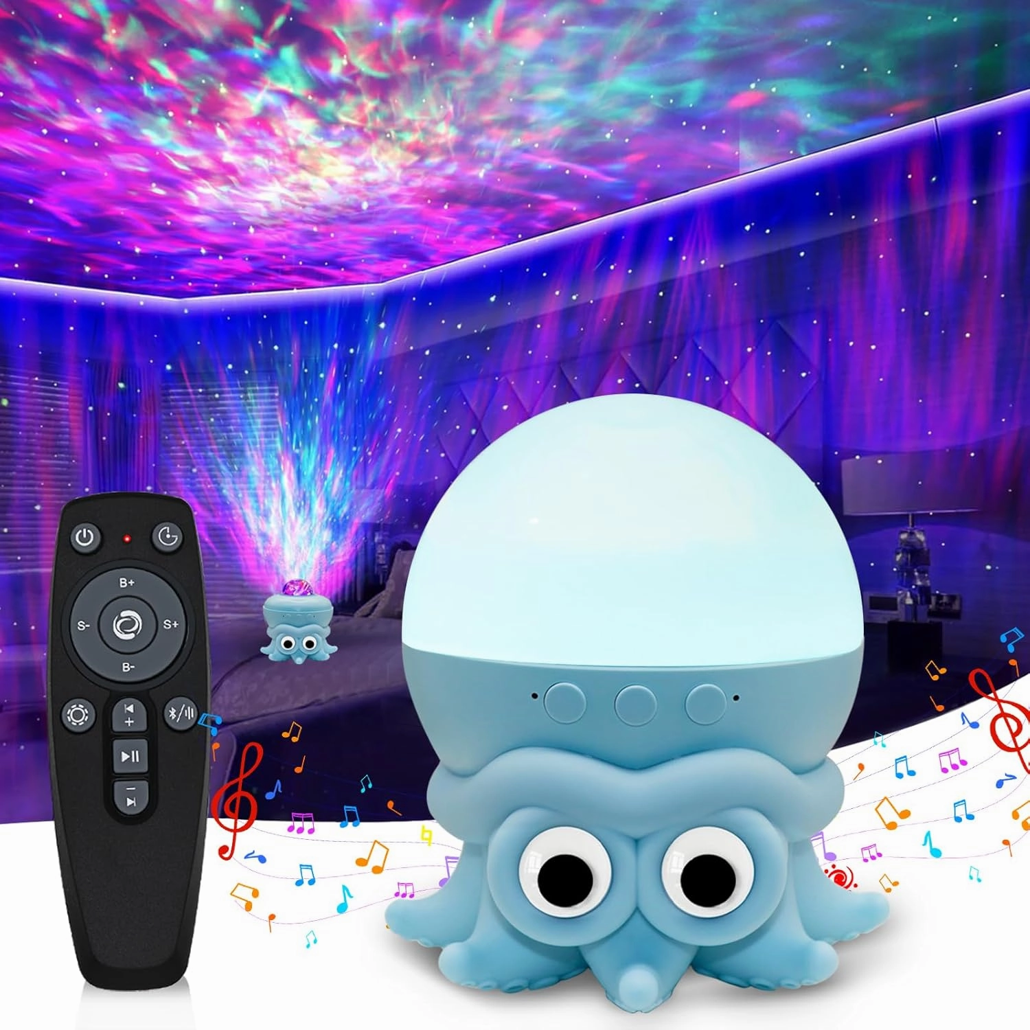 2024 New Octopus Ocean Starry Sky Projector Lamp, Robot Toys, Galaxy Night Light, Projection LED Lamp, Children's Room Decor, Ideal for Christmas Gifts, Birthdays, Suitable for Girls and Boys, Adults