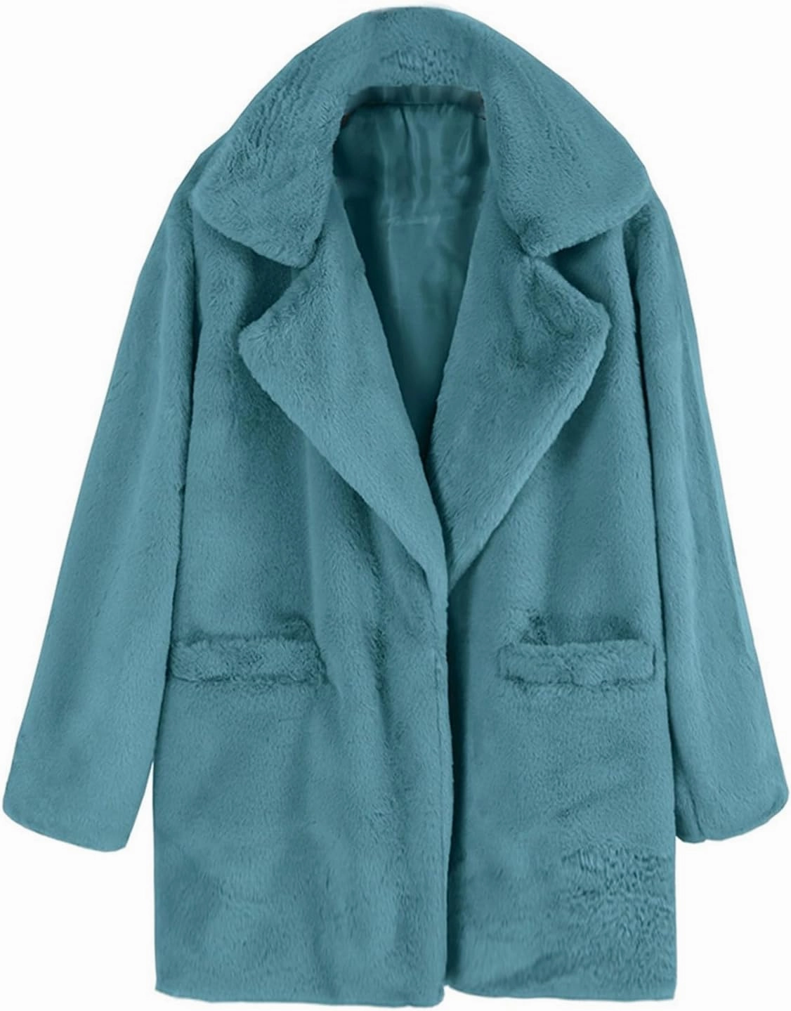 2024 Women's Overcoat Thickened Cardigan Winter Double Faced Fleece Jackets Lapel Snow Coat Elegant Shacket Soft Outwear