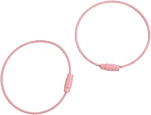 2/10pcs 50cm Colorful Stainless Steel Wire Keychain Cable Loop Screw Lock Rope Key Holder Keyring Key Chain Rings (Color : Pink, Size : 50cm 10pcs)