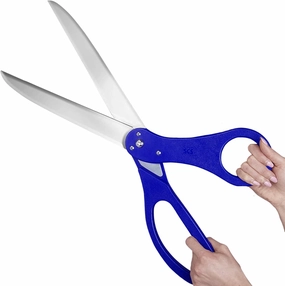 25" Blue Grand Opening Scissors – Blue Giant Scissors for Ribbon Cutting Ceremony Heavy Duty Shears Giants Ribbon Cutting Shears for Special Events Inaugurations and Ceremonies