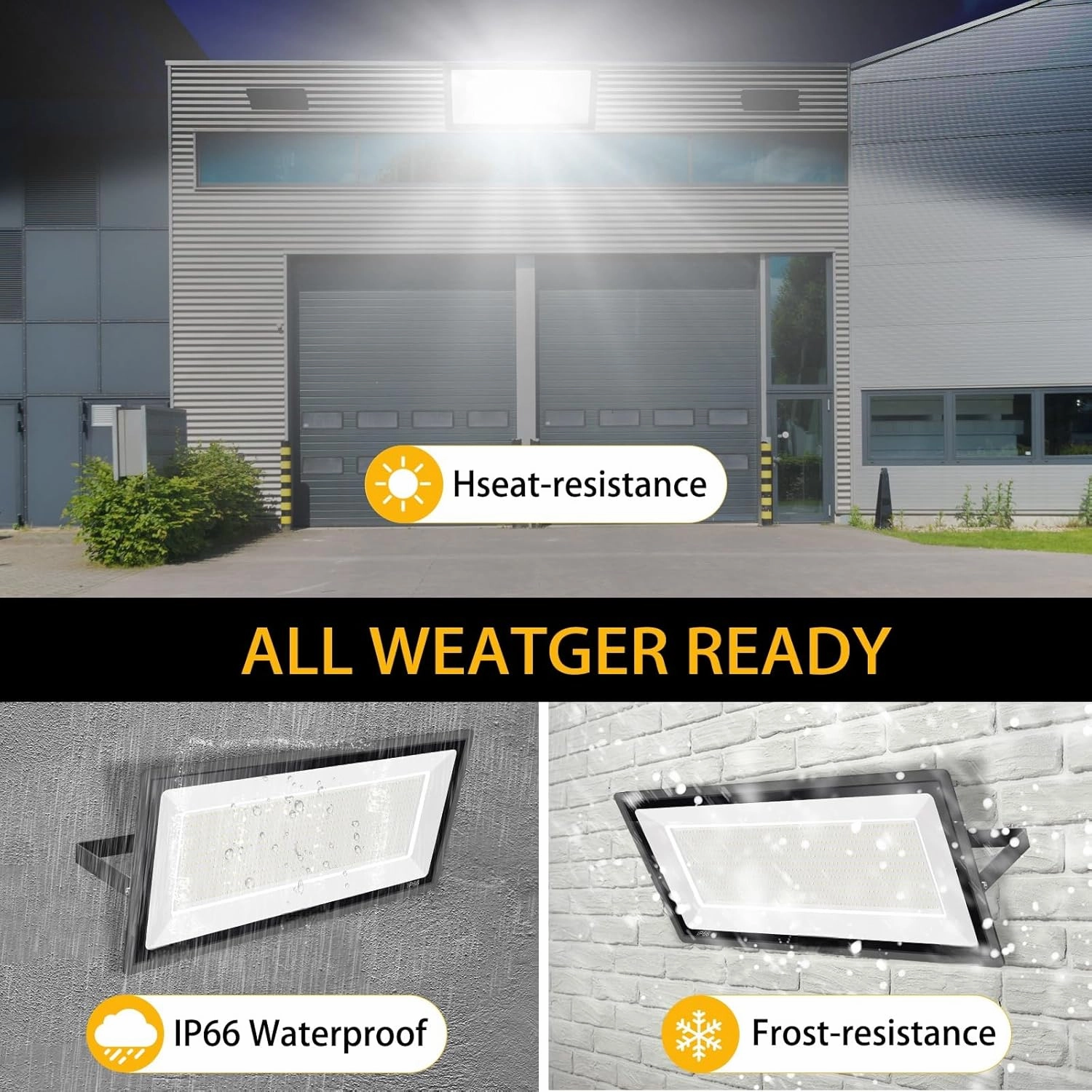 2 Pack 800W LED Flood Light Outdoor,3750W Equivalent Super Bright FloodLight with Plug,88500LM 5000K Daylight White IP66 Waterproof Commercial Lighting for Sports Fields,Counts,Arena,Stadium
