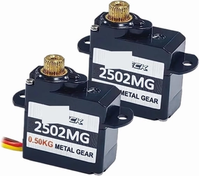 2PCS 2g 4.3g Mini Servo Metal Gear Micro Digital Servo for RC Fixed-Wing Helicopter Airplane Robot Toy(GS2502MG (2PCS))