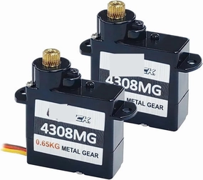2PCS 2g 4.3g Mini Servo Micro Full Metal Gear Digital Servo for RC Fixed-Wing Helicopter Airplane Robot(GS4308MG (2PCS))