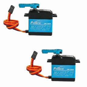 2PCS 35kg 7.4V 180 Degree High Torque Coreless Digital Motor servo Metal Gear for 1/8 1/10 RC Car Model Airplane Helicopter Robot