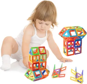 30 Pcs Magnetic Building Blocks Set for Kids – STEM Toy for Boys and Girls, Preschool Magnet Tiles, Creative Construction Blocks, Educational Magnetic Toys