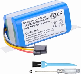 3400mAh Vacuum Replacement Battery for Qihoo 360 S5 S7 S7Pro S7 Pro T90 X9 Vacuum Spare, for LIFERO RX9 Robot Vacuum Cleaner with Tools