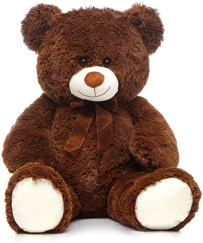 36 inch Big Teddy Bear Cute Giant Stuffed Animals Soft Plush Bear for Girlfriend Kids, Dark Brown