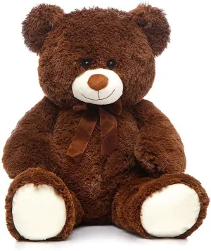 36 inch Big Teddy Bear Cute Giant Stuffed Animals Soft Plush Bear for Girlfriend Kids, Dark Brown