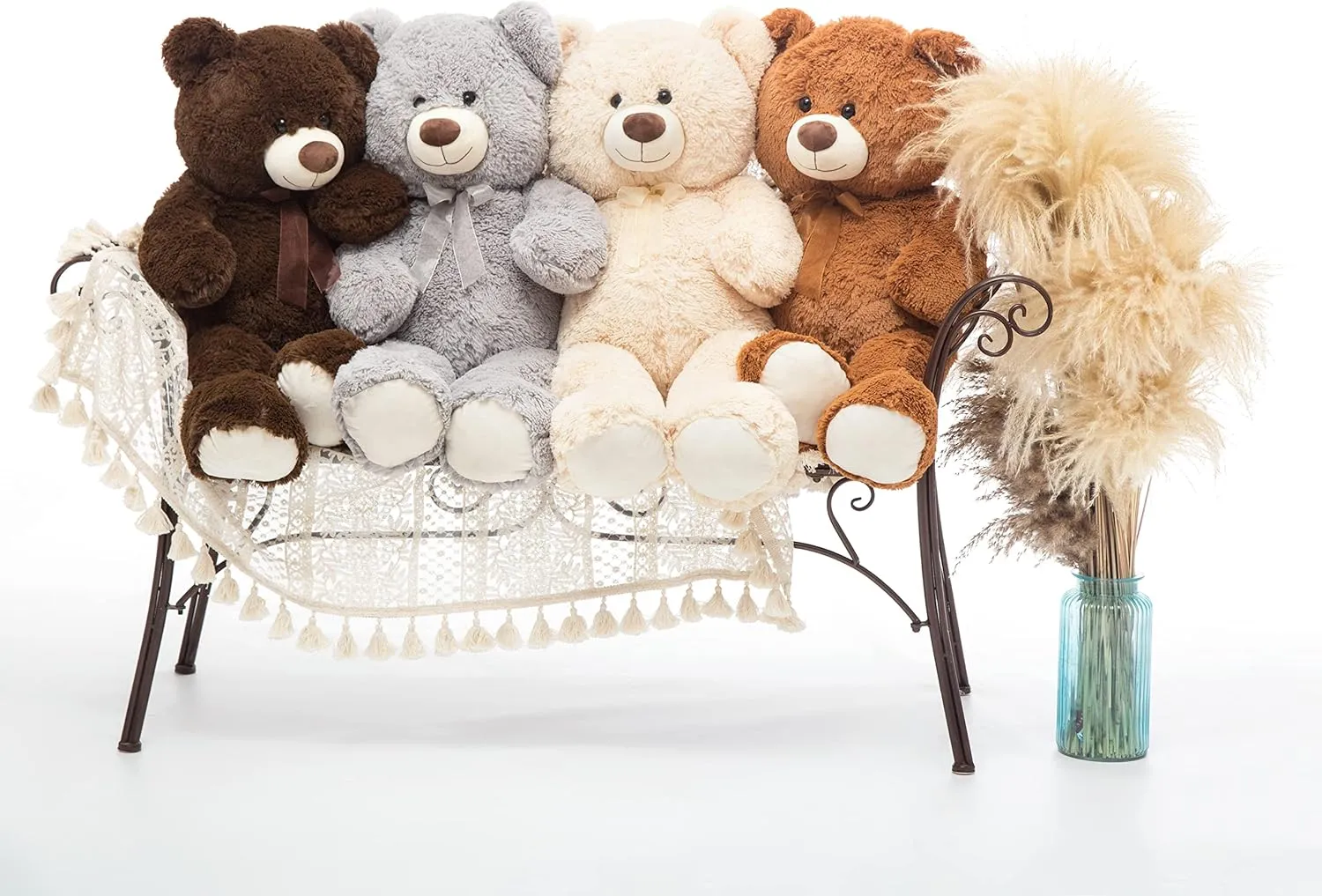 36 inch Big Teddy Bear Cute Giant Stuffed Animals Soft Plush Bear for Girlfriend Kids, Dark Brown