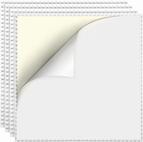 4 Pack Peel-and-Stick Building Baseplates, 10”x10” Classic Self-Adhesive Boards - 100% Compatible with All Major Brands, Sturdy Stacking Play Table Top, White
