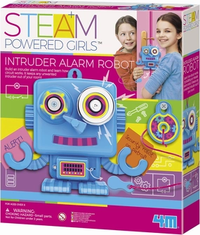 4M Toysmith, STEAM Powered Girls Intruder Alarm Robot, Build A Robot DIY Stem Toy, for Girls Ages 8 
