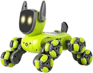 4WD Remote-Controlled All-Terrain Stunt Robot, Multi Function RC Car Toys for Kids, 8 Wheel Robot Dog with Music & Light, Gifts for Kids. (Blue)