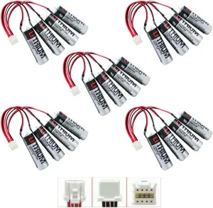 (5 Count) ER6V/3.6V 8000mah PLC Lithium Battery Replacement for Yaskawa HW0470360-A Motoman Robot YASKAWA HW0470360