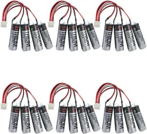 «6 Pack» 2000mAh ER6V/3.6V PLC Lithium Battery Replacement for Yaskawa HW0470360-A Motoman Robot YASKAWA HW0470360