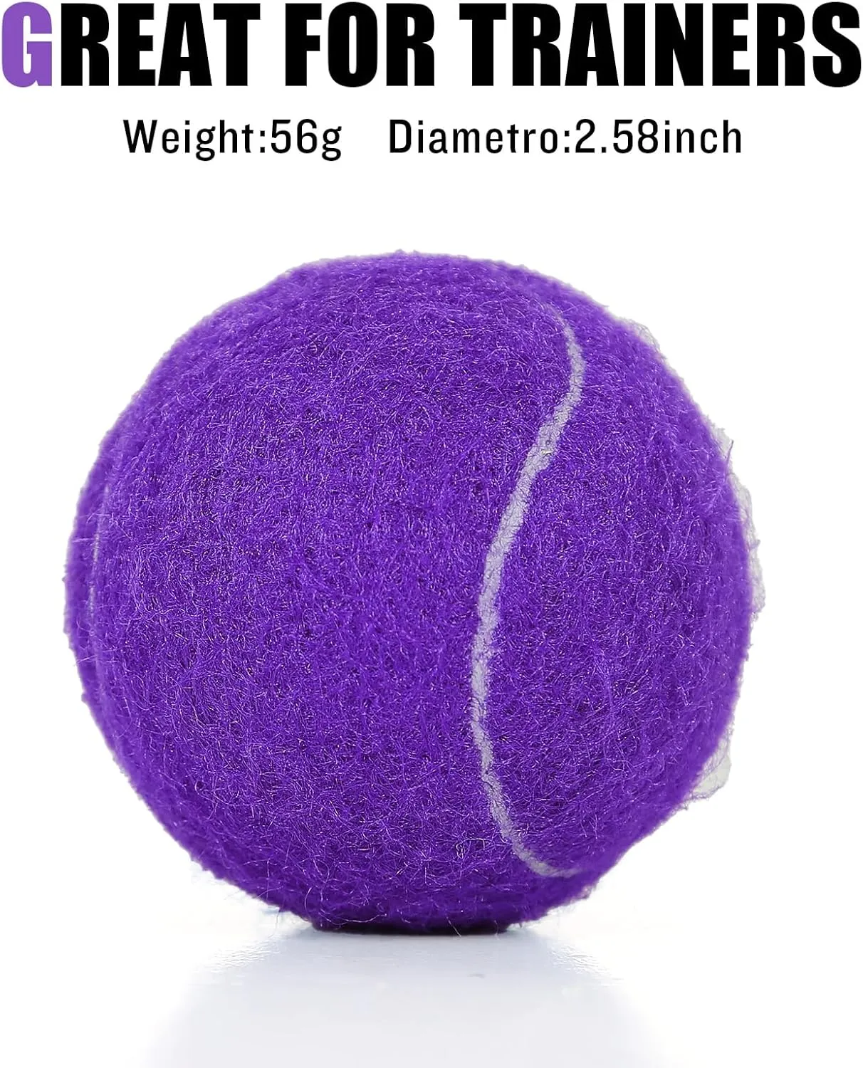 60 Pack Tennis Balls, Training Tennis Balls, Pet Dog Playing Balls, Practice Tennis Balls with Mesh Bag for Transport and Beginner Training