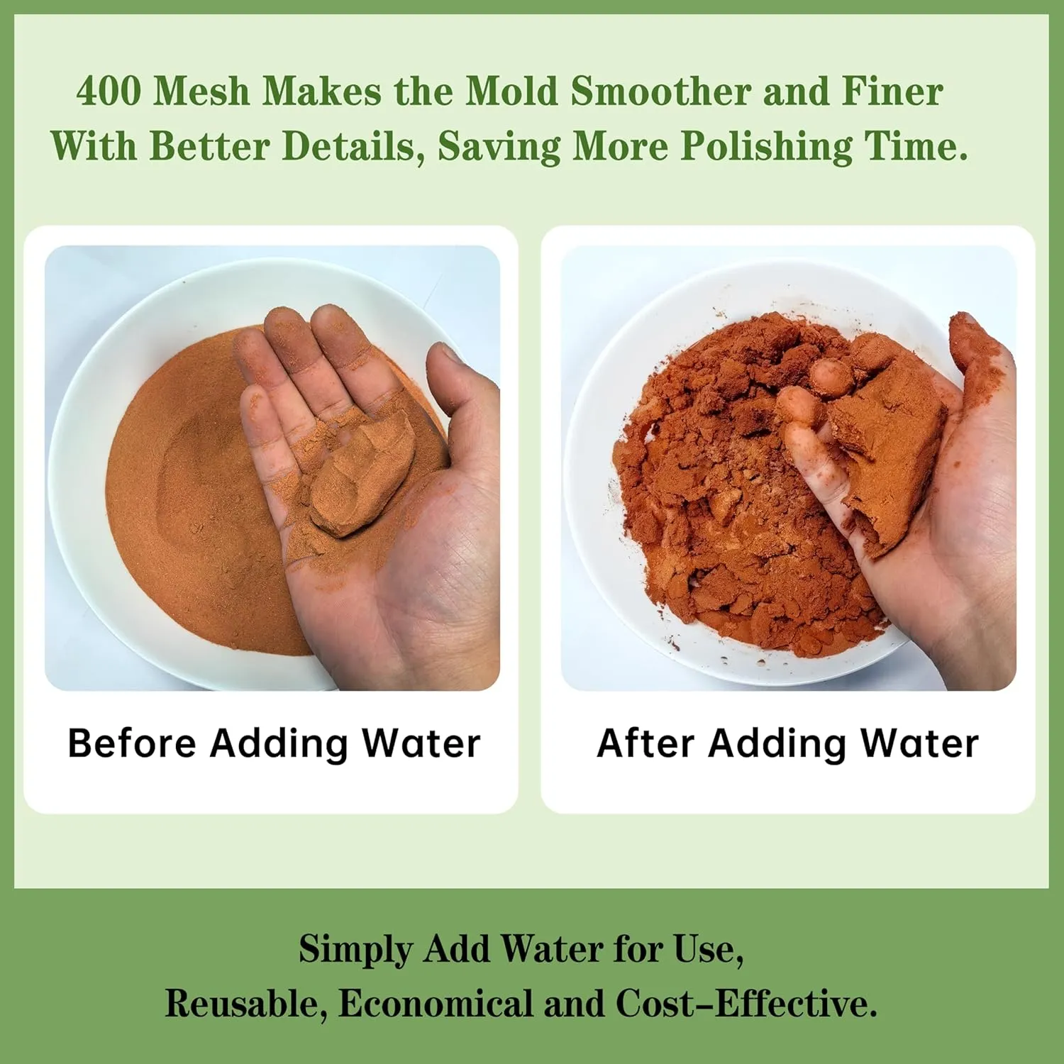 6LBs Natural Casting Sand Ultra-Fine（400Mesh） - Reusable Molding Clay for Detailed Metal Jewelry Casting, Suitable for replicas of Metals Such as Gold, Silver, Copper, and Reusable molding Clay