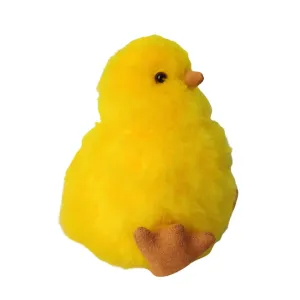 6" - Beautiful Baby alpaca fur chicken, Handmade Cute Stuffed Animal Toy for Kids, Soft Cuddly Stuffed Bear for Girls and Boys, Plush Teddy Gift for Kids and Adus