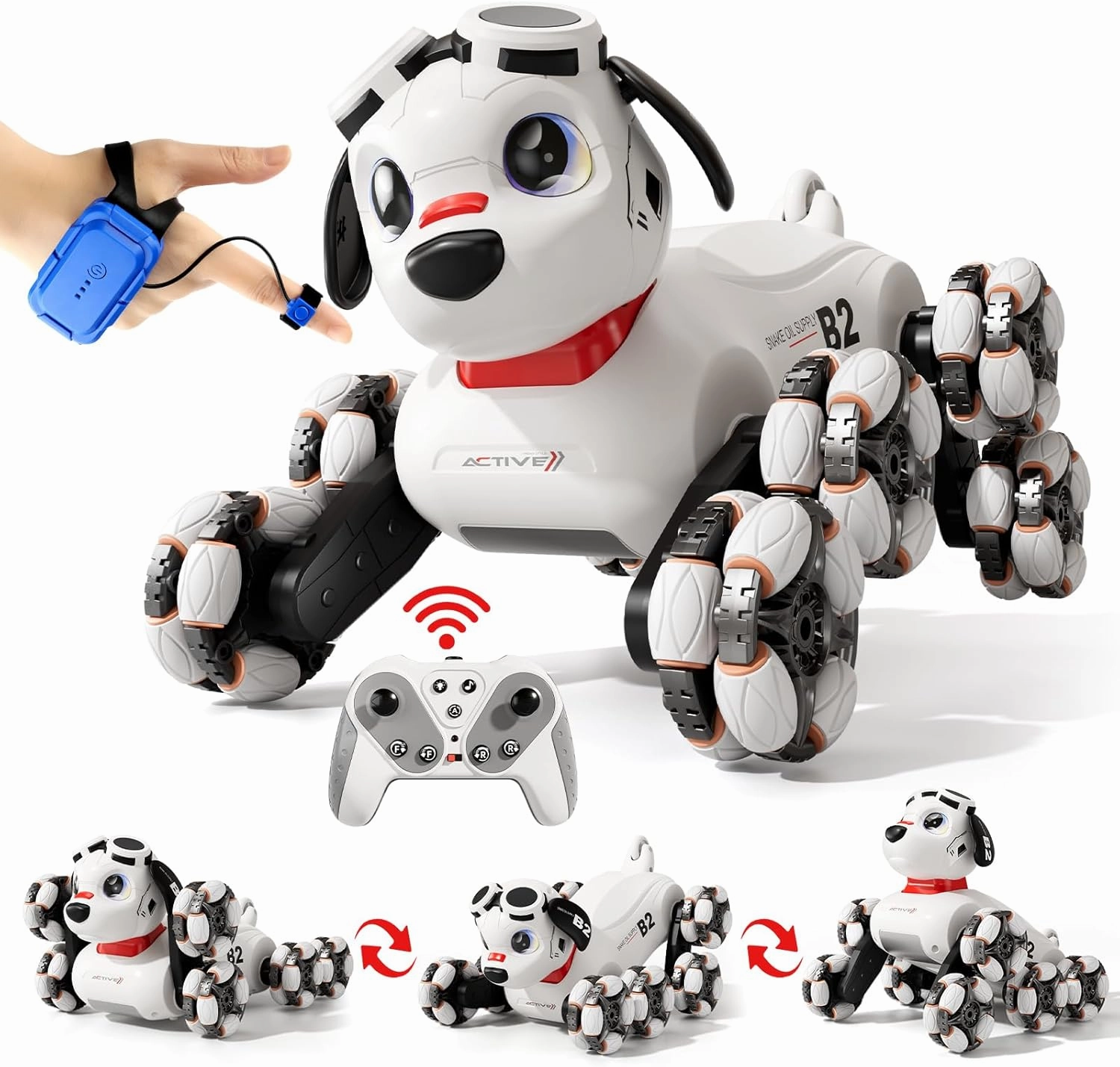 8 WD Gesture Sensing Stunt Robot Dog RC Car Toys for Ages 8-13 Boys, Robot Toys for 6 7 8 9 10 11 12 Year Old Kids Birthday Gift, Outdoor & Indoor