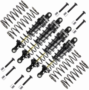 90mm/105mm RC Oil Shock Absorber Big Bore Damper for 1/10 Slash 2WD, 4WD 4x4,Stampede,Rustler 4X4 VXL, Hoss,Bandit, Ford, Vorteks, Parts Upgrade Replace (Black)