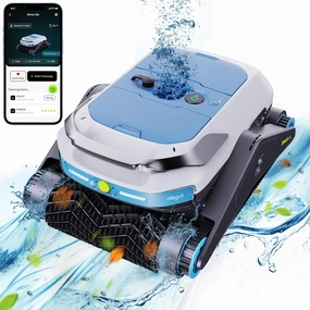 (2024) Degrii Zima Lite Robotic Pool Cleaner, Cordless Robotic Pool Vacuum with Ultrasonic Navigation, Wall & Waterline Cleaning, App Control, 3H Runtime, for Pools up to 3,800 Sq Ft