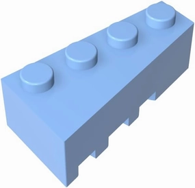 [Gobricks GDS-593 Angle - 4x2 Wedge Brick (Right) Compatible with 41767All Major Brick Brands Toys Building Blocks Technical Parts Assembles DIY (212 Bright Light Blue(053),500)