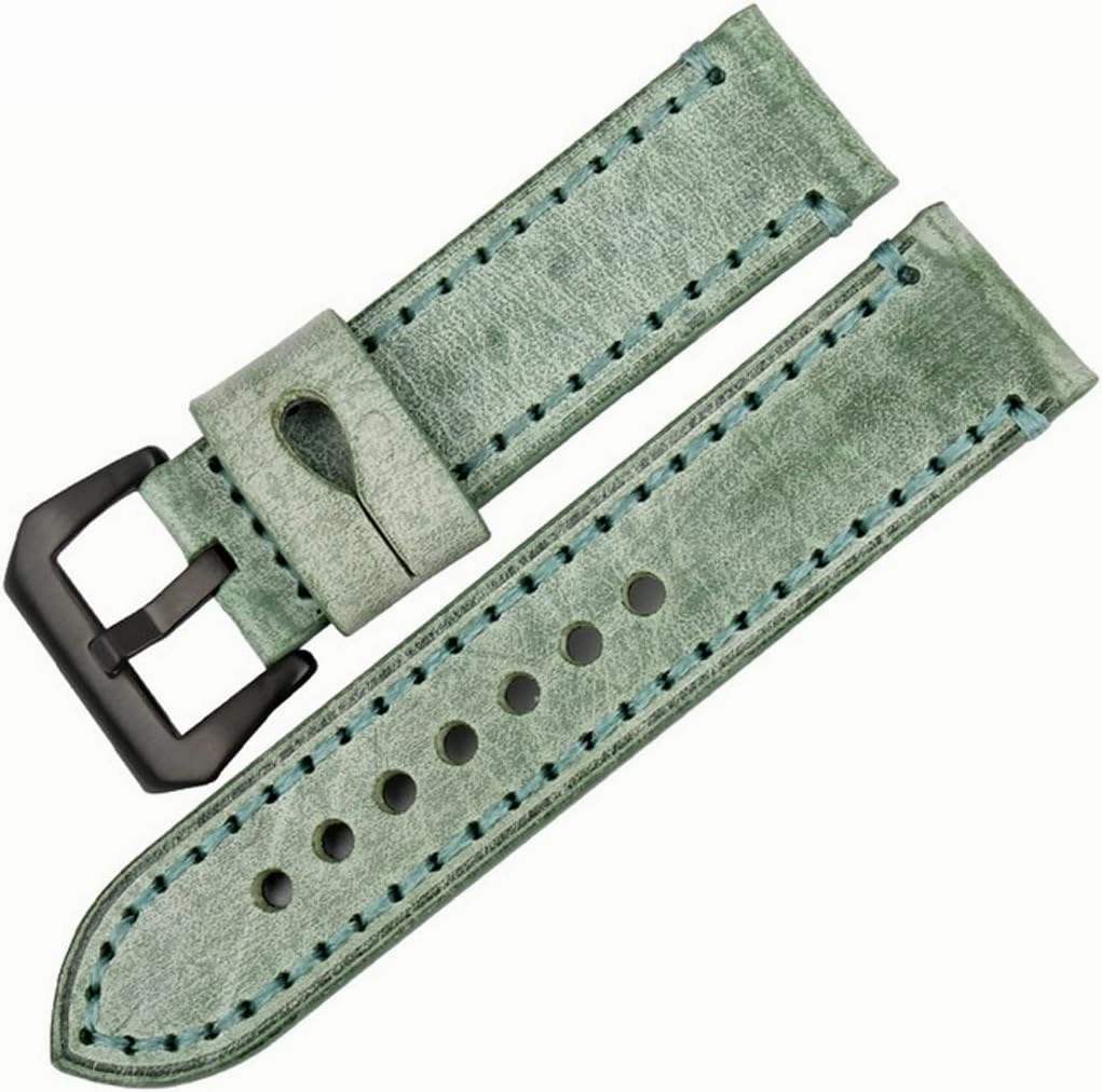 Accessories Watch Band Brown Vintage Bridle Leather Watch Strap Watch Bracelet Watchband for(A,24mm)