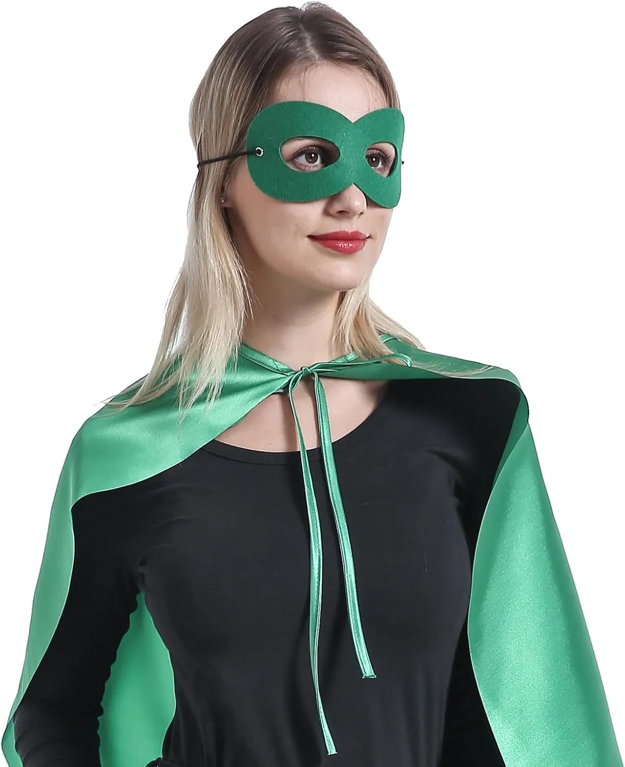 ADJOY Superhero Capes and Masks for Adults Teenagers Men & Women Party Dress Up Costumes Team Building - 5 Packs