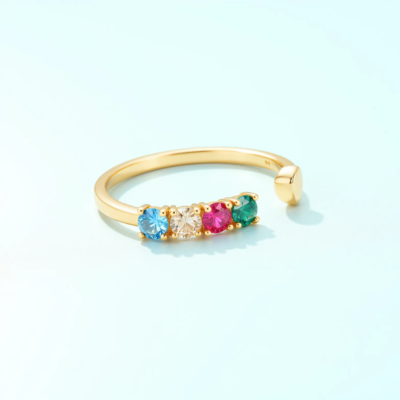 Adjustable Rainbow Open Stacking Ring