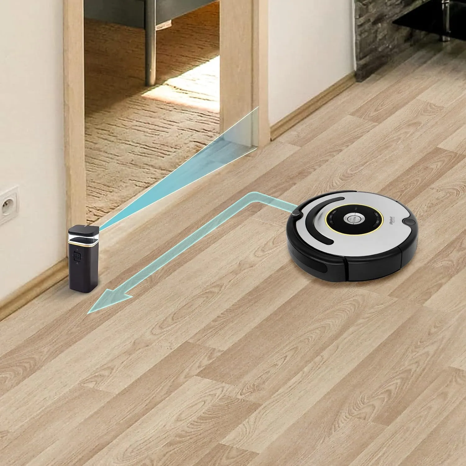 AIR U  Dual Mode Replacement Virtual Wall Barrier Compatible with iRobot Roomba Boundary Markers 600/700/800/900/e/i/s Series, Replace Part Number: 4636429