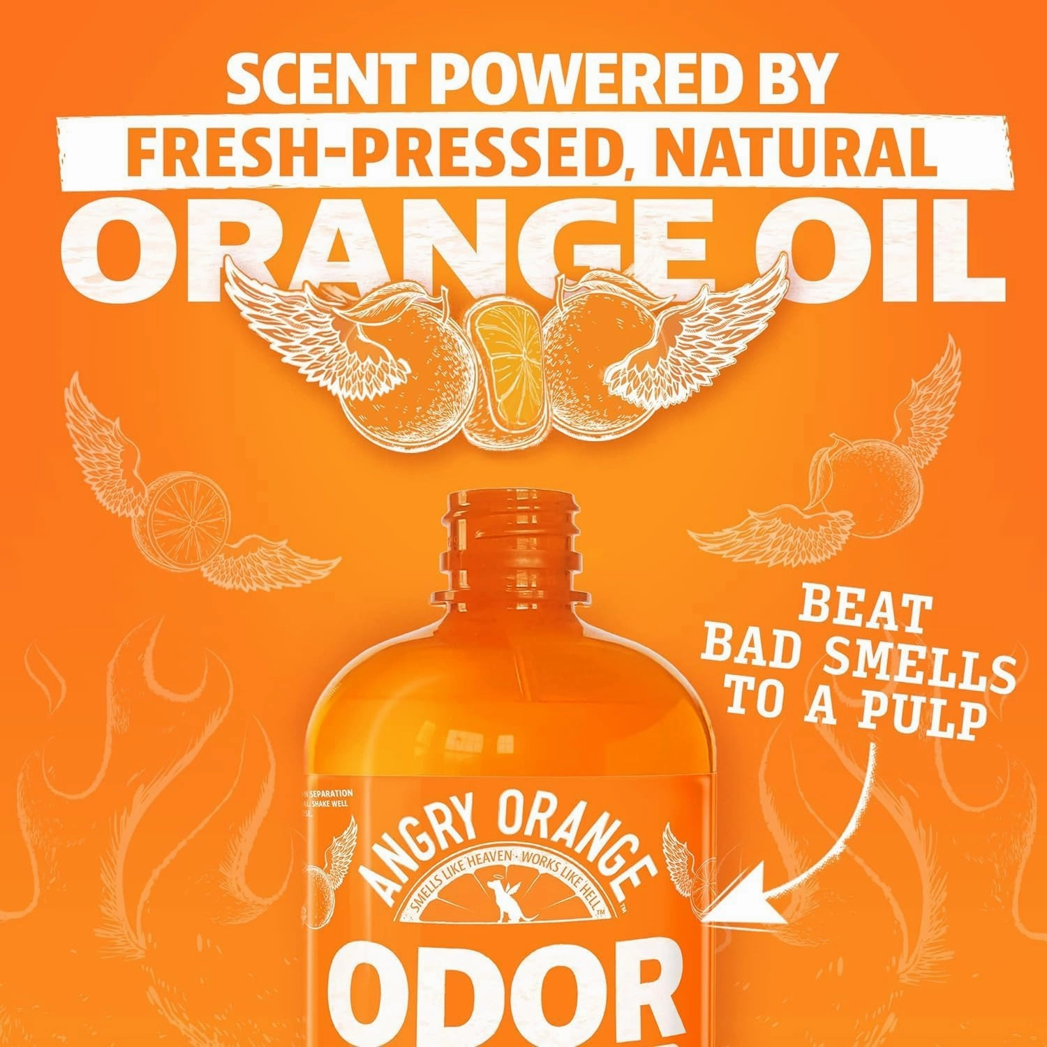ANGRY ORANGE Pet Odor Eliminator for Dog and Cat Urine, Carpet Stains, and Strong Smells – Citrus Cleaner with Natural Orange Oil – 24 oz - Value 3 Pack
